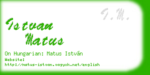 istvan matus business card